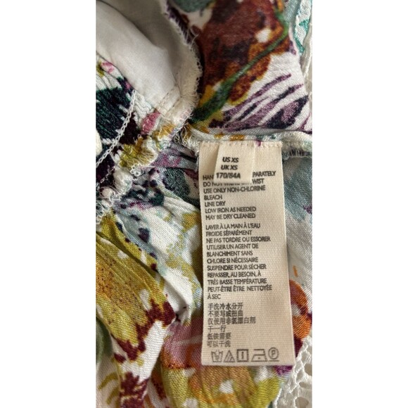 NWT Free People Ivory/Multi Colored Kahlo Printed Set Size XS - Picture 9 of 10